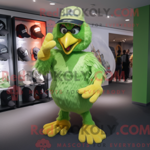 Lime Green Eagle mascot...