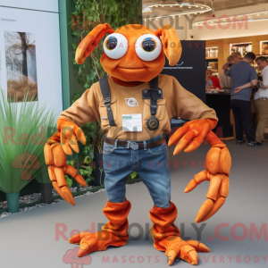 Rust Crab mascot costume...