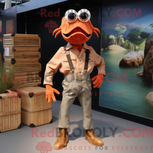 Rust Krabbe maskot drakt...