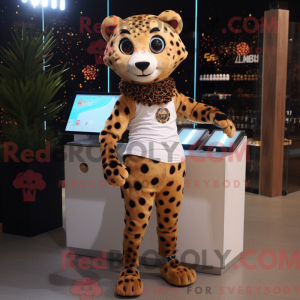 Mascotte de guépard marron...