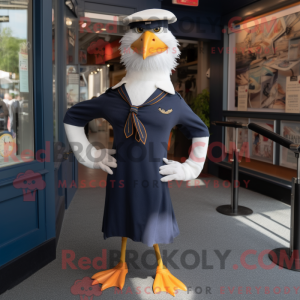 Navy Gull maskot kostume...