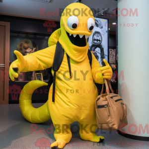 Geel Hydra-mascottekostuum...