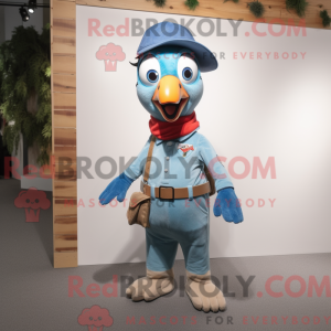 Blå spætte maskot kostume...