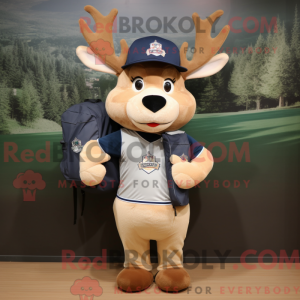 Navy Elk-mascottekostuum...