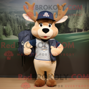 Navy Elk-maskotdraktfigur...