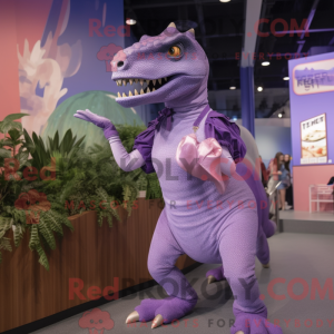 Lavender Allosaurus mascot...