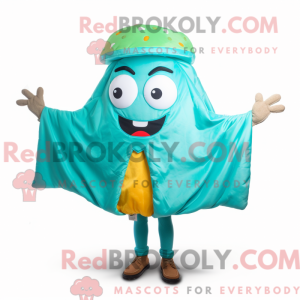 Turquoise Hamburger mascot...