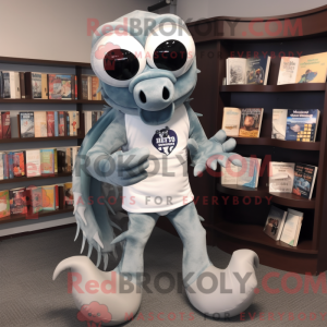 Grijs Hydra-mascottekostuum...