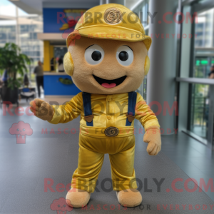 Gold Gyro mascot costume...