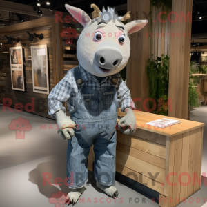 Sølv gris maskot drakt...