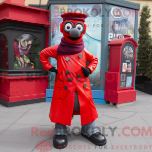 Red Doctor maskot kostume...