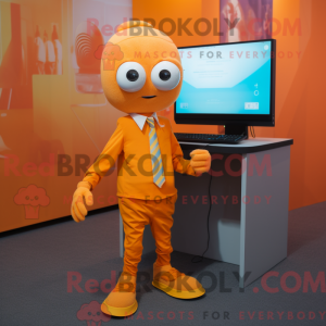 Orange Computer mascot...