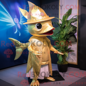 Gold Swordfish mascot...