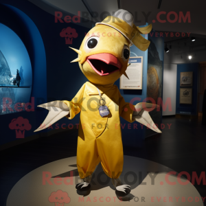 Gold Swordfish mascot...