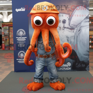 Rust Octopus mascot costume...