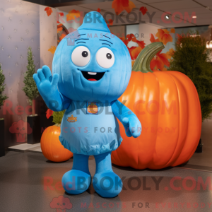 Sky Blue Pumpkin mascot...