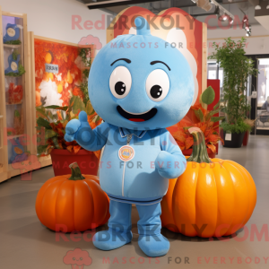 Sky Blue Pumpkin mascot...