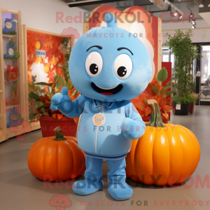 Sky Blue Pumpkin maskot...