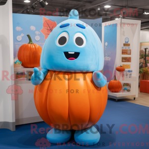 Sky Blue Pumpkin mascot...