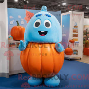 Sky Blue Pumpkin maskot...