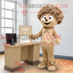 Tan Attorney mascot costume...