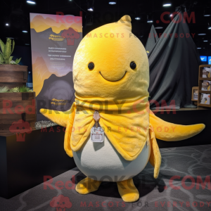 Yellow Narwhal mascot...
