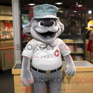 Gray Steak mascot costume...