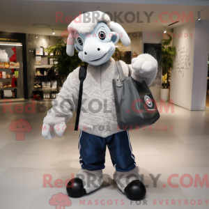 Silver Ram-maskotdraktfigur...
