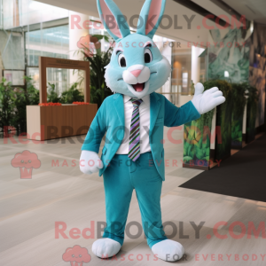 Cyan Wild Rabbit mascot...