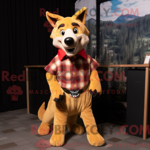 Guld Dingo maskot kostume...