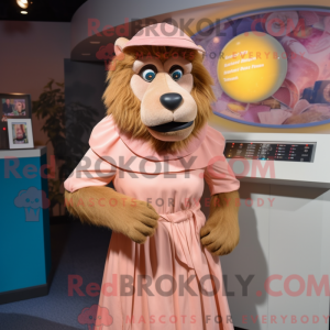 Peach Baboon Maskottchen...