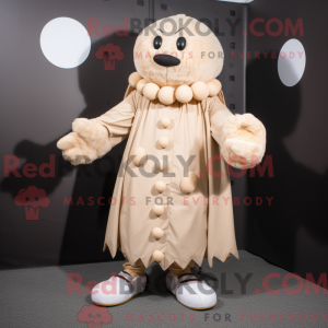Beige kjøttboller maskot...