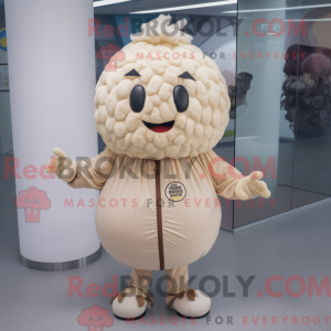 Beige kjøttboller maskot...