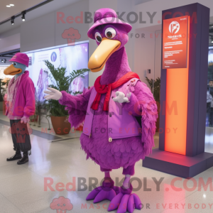 Purple Flamingo mascot...