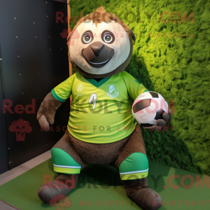 Green Sloth maskot kostume...