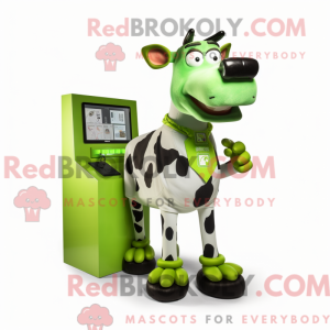 Lime Green Holstein Cow...
