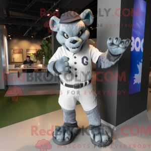 Grå Gargoyle maskot kostume...