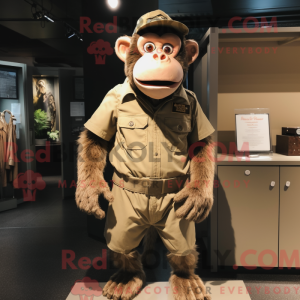 Tan Chimpanzee mascot...