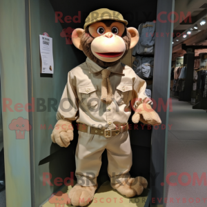 Tan Chimpanzee mascot...