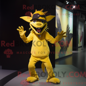 Yellow Chupacabra mascot...