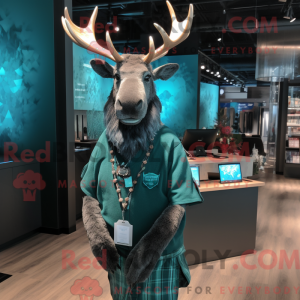 Disfraz de mascota Teal Elk...