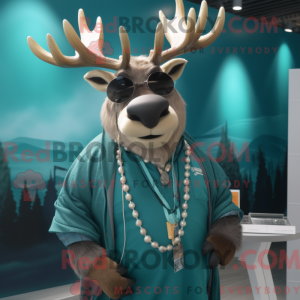 Disfraz de mascota Teal Elk...