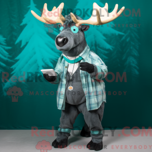 Teal Elk mascottekostuum...