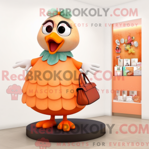 Peach Quail mascot costume...