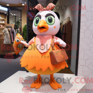 Peach Quail mascot costume...