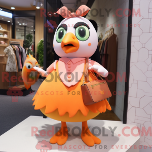 Peach Quail maskot kostume...