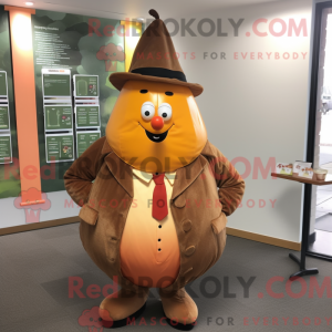 Rust Pear mascot costume...