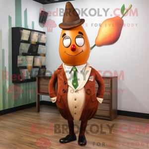 Rust Pear mascot costume...