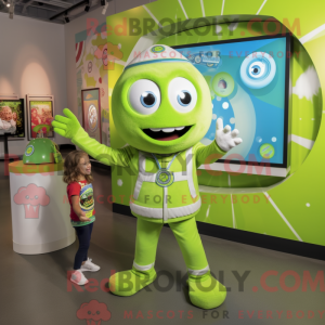 Lime Green Chief mascot...