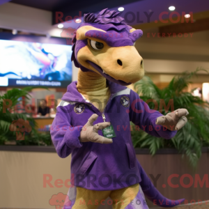 Purple Deinonychus mascot...